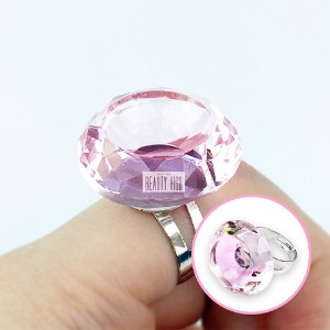 다이아몬드 반지형 색소판 [핑크] / 반영구재료, 아크릴 색소판